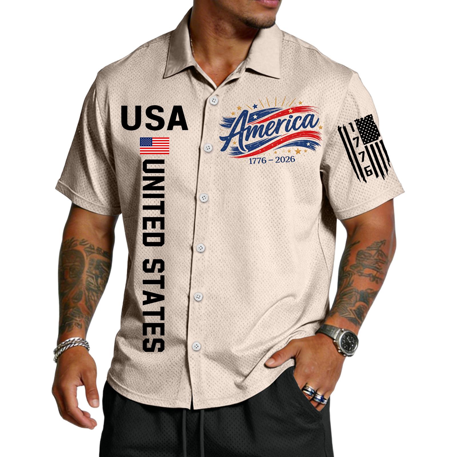 

Men s Casual Lapel Light Breathable Short Sleeve Shirt S