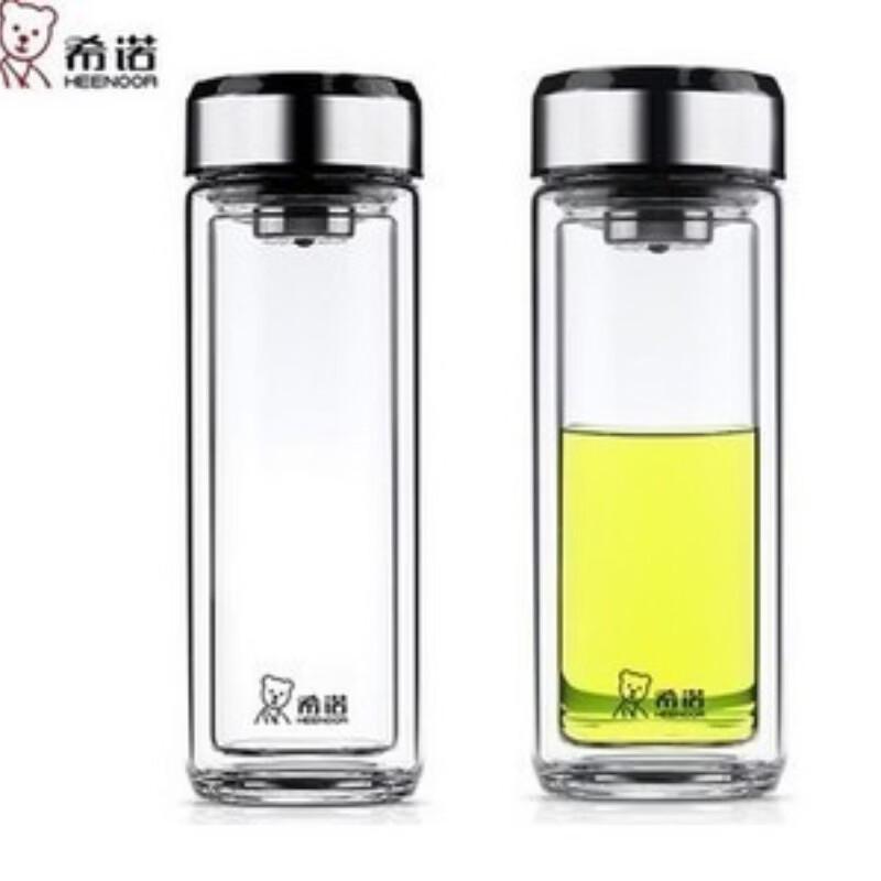 Heenoor Double-Wall Insulated Glass Mug