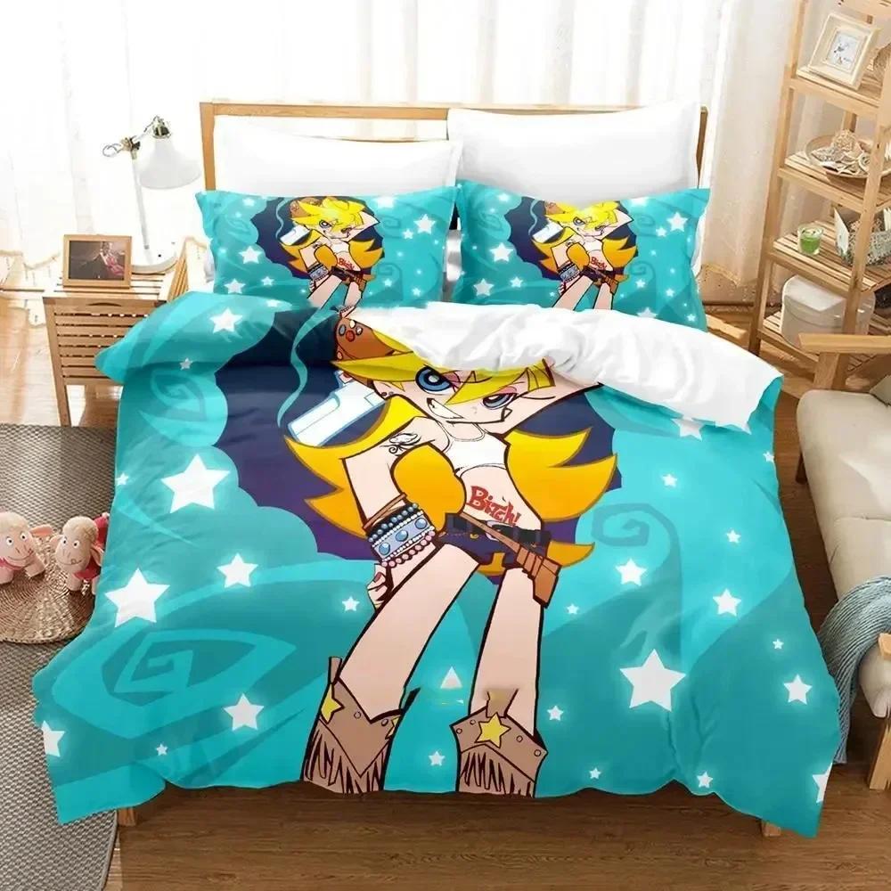 

New 3D Print Anime Panty Stocking Comfortable Duvet Quilt Cover Pillowcase Bedding Set Children Bedroom Decoration Home Textile 70x133cm 3pcs