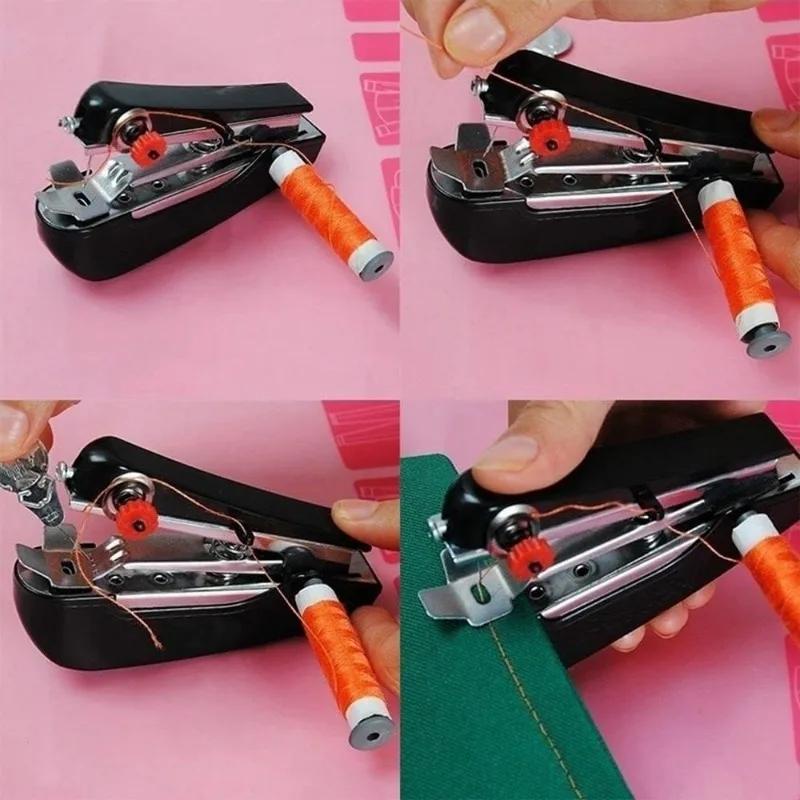 Portable Mini Manual Sewing Machine Handheld Sewing MachineHome Handheld Sewing Machine Travel Clothes DIY Stitchin Sew Tool