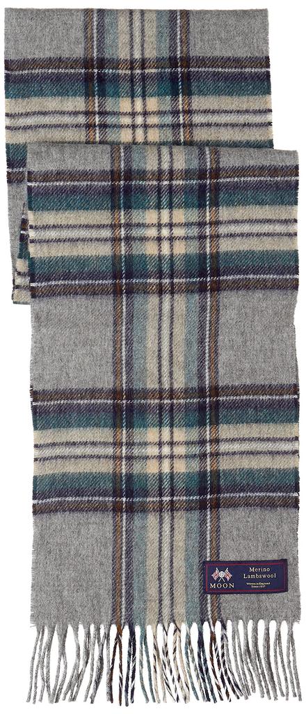Marushin Ingleborough 25 x Made with Wool Fabric by 0385017900 Scarf, 180cm, MOON, UK,