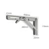 2pcs/set Brushed Stainless Steel 6-20 Inch Folding Angle Bracket Triangle Shelf Heavy Support Adjustable Wall Mounted Bench