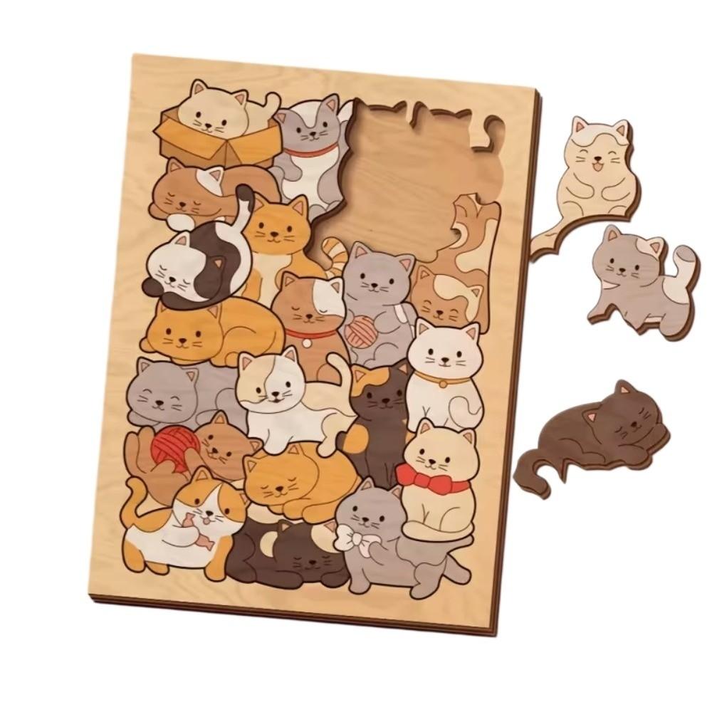 Tabletop Decoration Wooden Stacking Animal Puzzle Educational Learning Toys