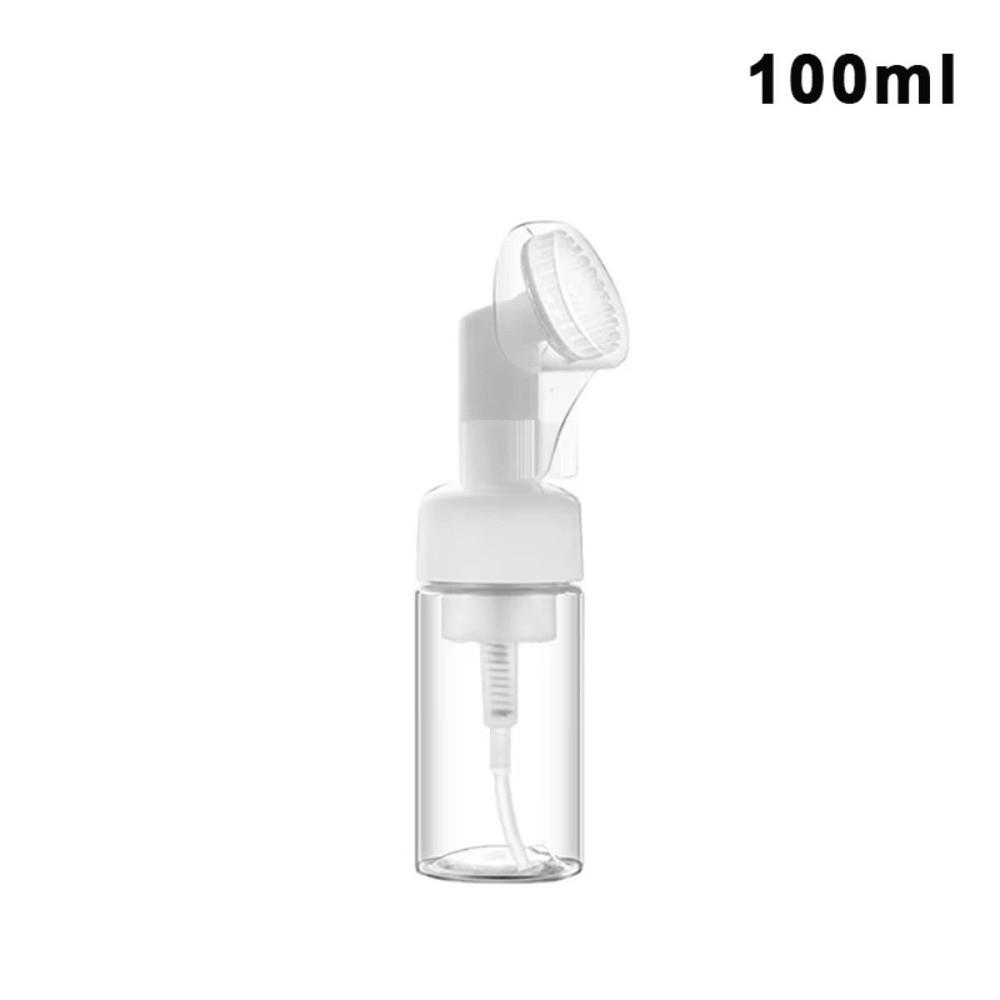 PET Soap Foaming Bottle Silicone Brush Transparent Empty Foam Bottle Press Type Refillable Foam Dispenser Bottle Shampoo Bottle