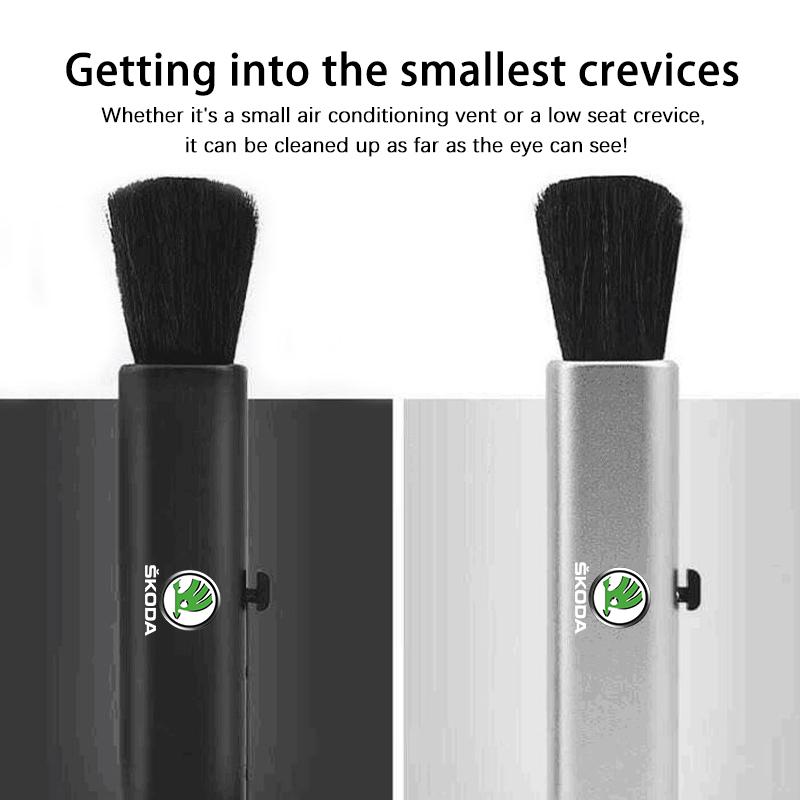 AAABR1 Car Interior Cleaning Car Vent Cleaning Soft Brush Air Conditioner Detail Brushes For Skoda Octavia A5 A7 RS Fabia Superb Rapid