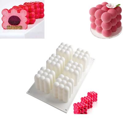 Magical Cube Cake Mold 6 Cavities Silicone Mousse Mold Dessert Baking Tool