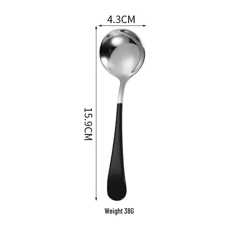 Ru Han 304 Stainless Steel Round Head Dessert Spoon