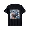 Funny Brainrot Pigeon Meme T Shirt  Casual Graphic Tee Lightweight Breathable Fabric Regular Fit Humorous Urban Design