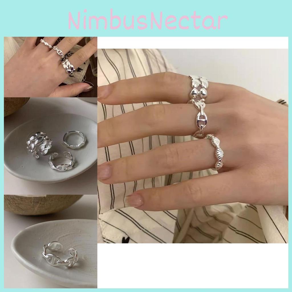 Elegant Minimalist Korean Designed Open Adjustable Ring For Women In Chic Shell Pig Nose Style