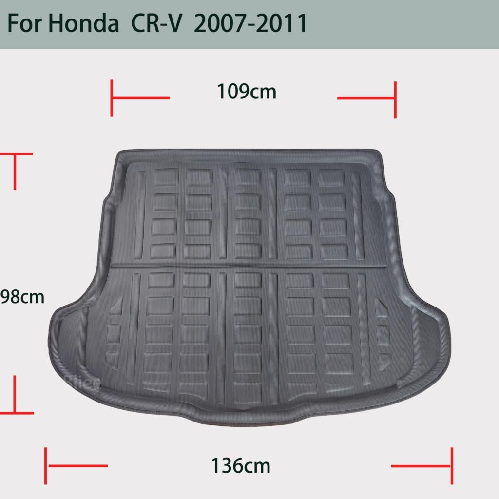 Car Rear Trunk Mat For Honda CRV CR-V 2007 2008 2009 2010 2011 Tailored Cargo Liner Boot Floor Tray Carpet Protector Mud Kick
