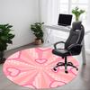 1pc Pink Hearts Pattern Office Round Rug, Carpet for Office, Gaming, Lightweight Round Floor Mat Yy260208008