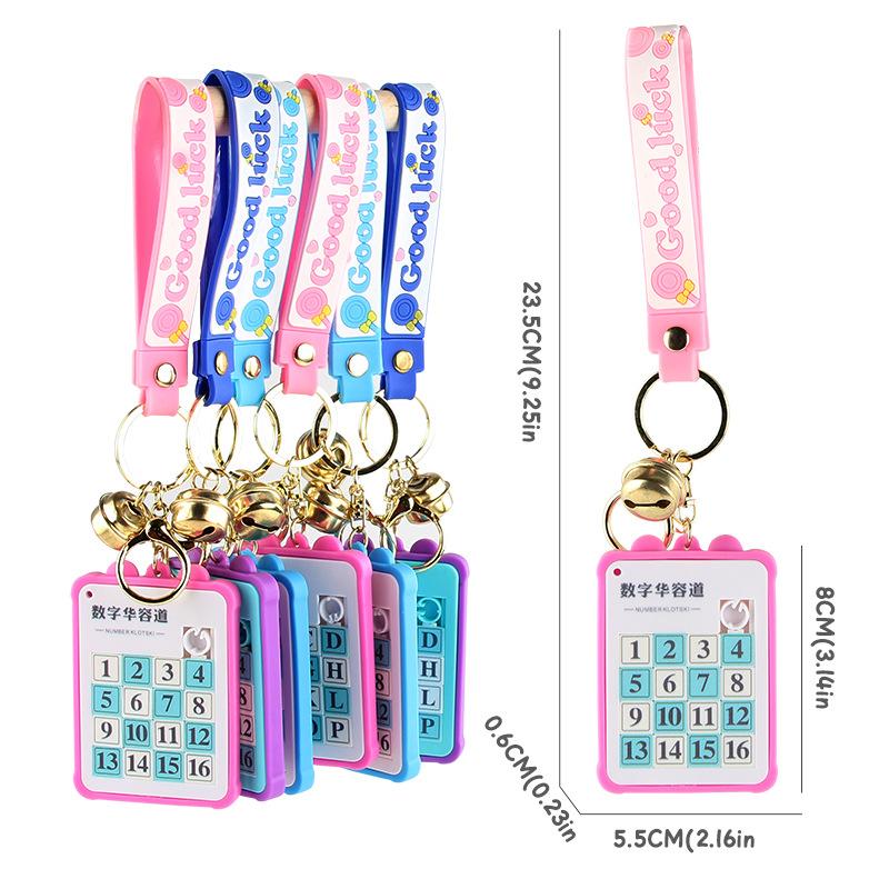 Children'S Science And Education Education And Intelligence Huarong Road Digital English Ladder Sliding Customs Clearance Portable Keychain Pendant