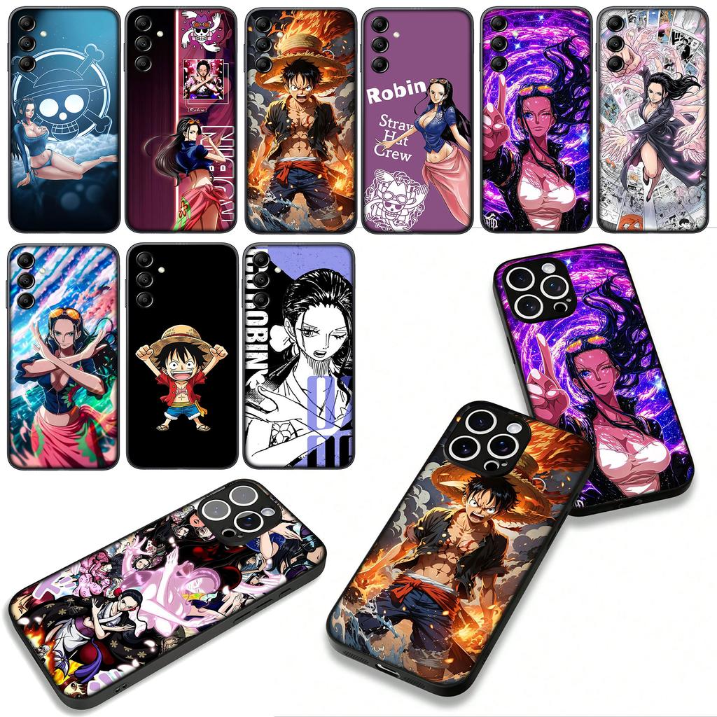 Cover for Samsung Galaxy A36 A17 A26 A07 A35 A54 A53 A13 A33 A34 S8 S9 S20 S21 FE S10 Plus Phone Case Luffy One Piece Nico Robin
