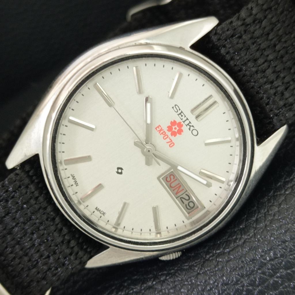 VINTAGE SEIKO EXPO 70 AUTOMATIC 7009A JAPAN MENS SILVER DIAL WATCH A708722-1