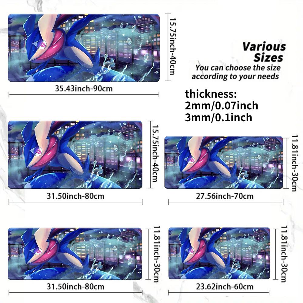 Greninja Night City NonSlip Washable Gaming Desk Mat 30x80x0.2cm
