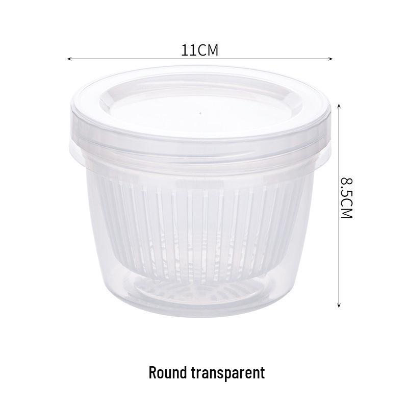 

Двухслойный круглый пластиковый контейнер для хранения свежих продуктов с крышкой для лука, фруктов и чеснока