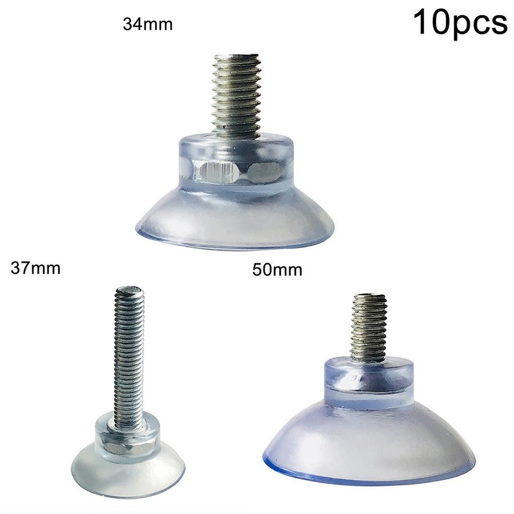 Attachable M8 Clear Nut Thumb Screw Suction Cups Pad Holders Pack of 10