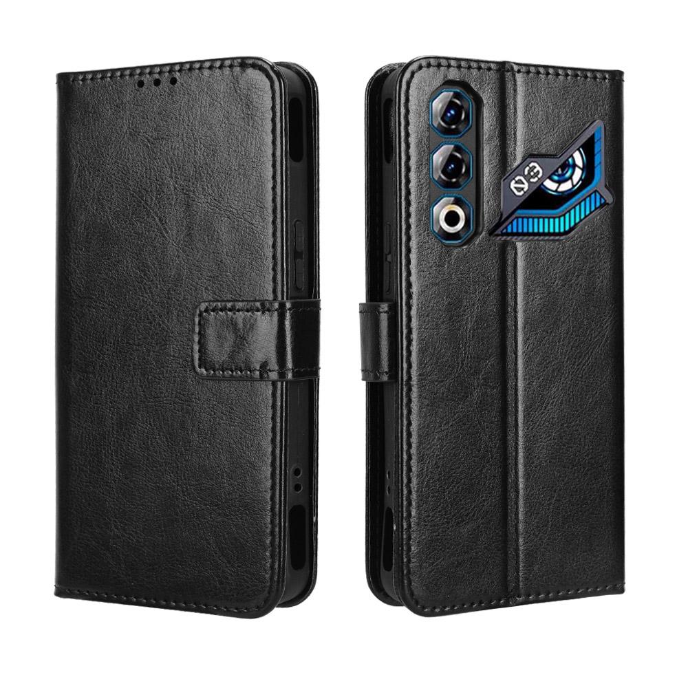 For ZTE nubia Neo 3 GT 5G PU Leather Case with Strap Crazy Horse Texture Phone Wallet Cover