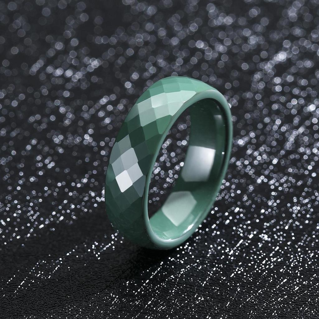 Fede nuziale in ceramica unisex da 6 mm, anello nero bianco verde blu lavanda per donna e uomo, ipoallergenico, taglia USA 5-12
