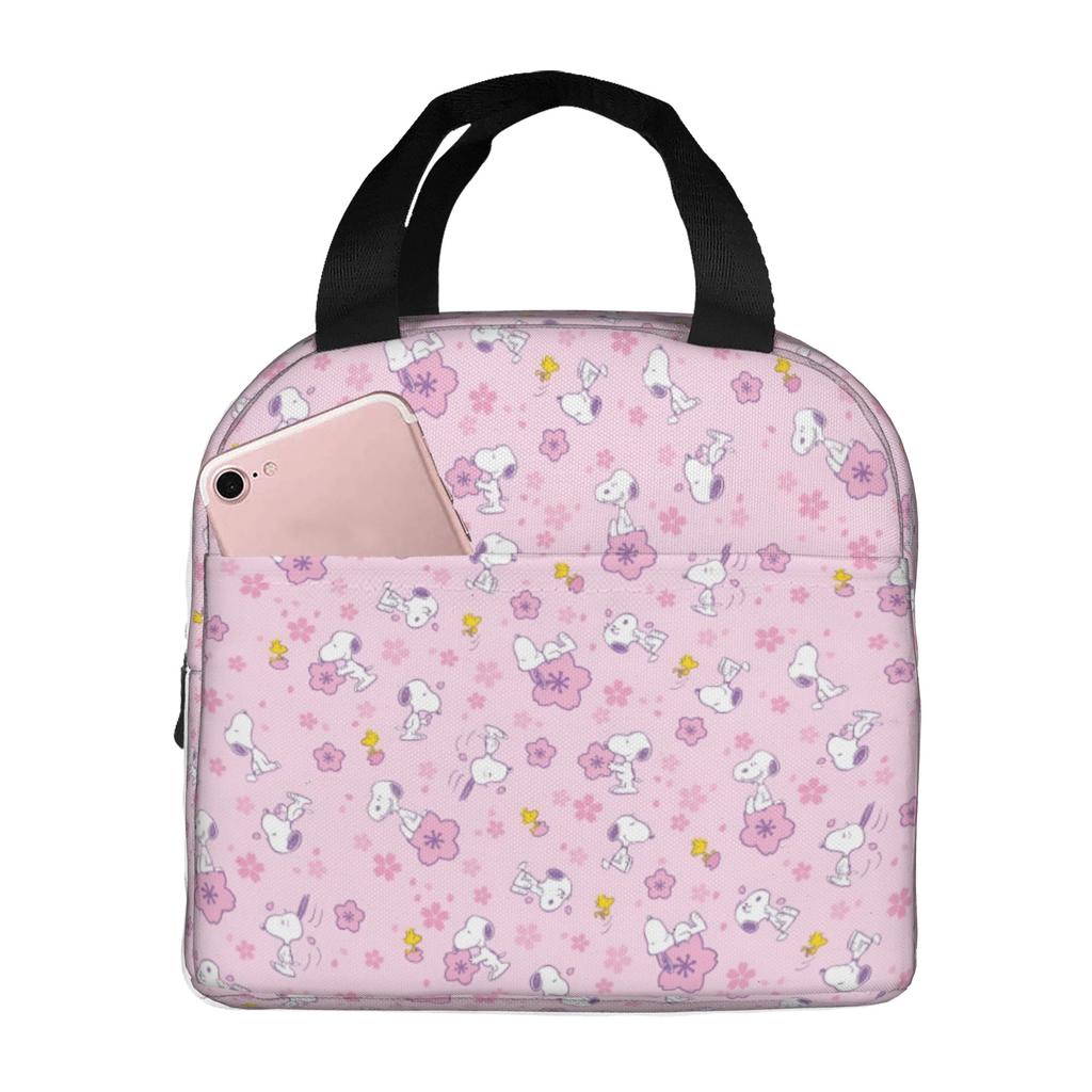 Custom S-Snoopies Portable Lunch Box Women Men Leakproof Manga Thermal Cooler Food Insulated Lunch Bag Office Work