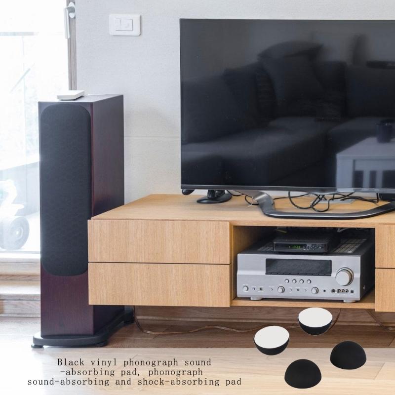 Elastomer Dämpfer Schalldämpfende Füße für Geräte, Rutschfeste Absorber Pad mit Kleber 4er-Pack