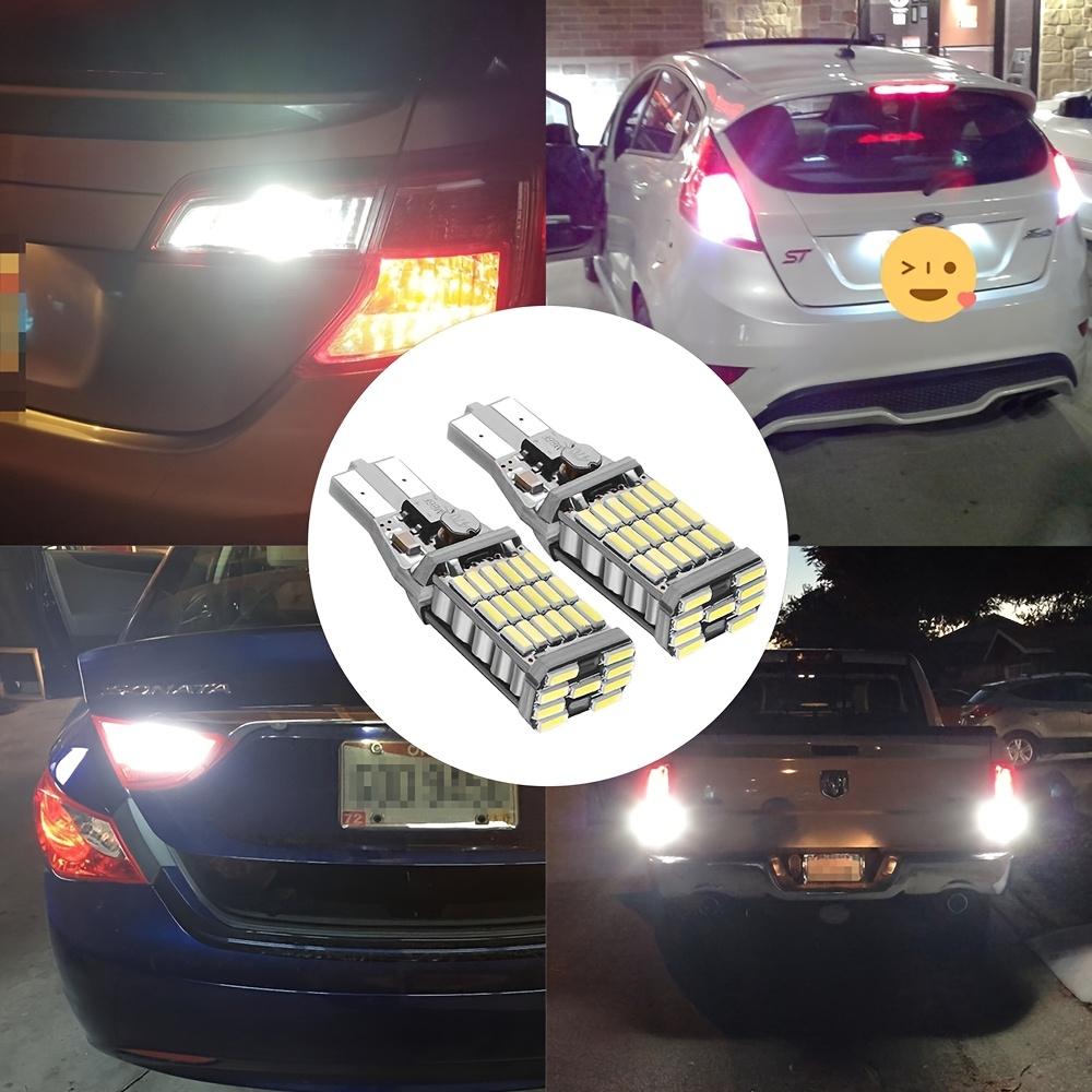 2pcs T15 W16W Led Super Bright 921 912 T16 902 LED Bulbs High Power 45pcs 4014SMD For Car Reversing Light White 12V, Without Battery