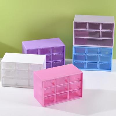 Transparent Nine-Grid Jewelry and Cosmetics Storage Box