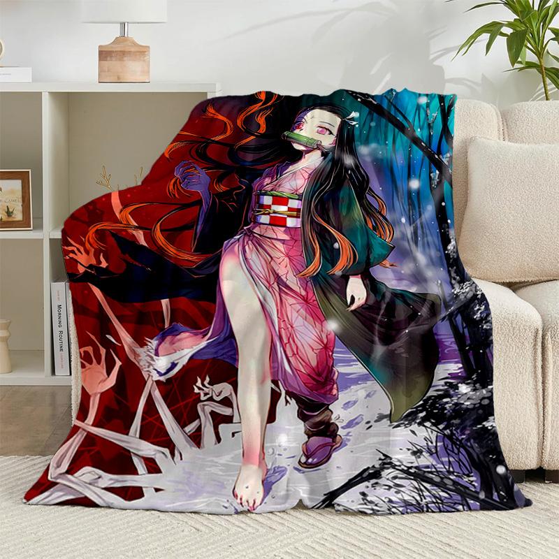 1PC Anime Samurai Warrior's Journey Flannel Blanket Gift, Suitable for Both Men And Women, Soft Ideal for Beds And Sofa, Birthday Or Christmas Gift