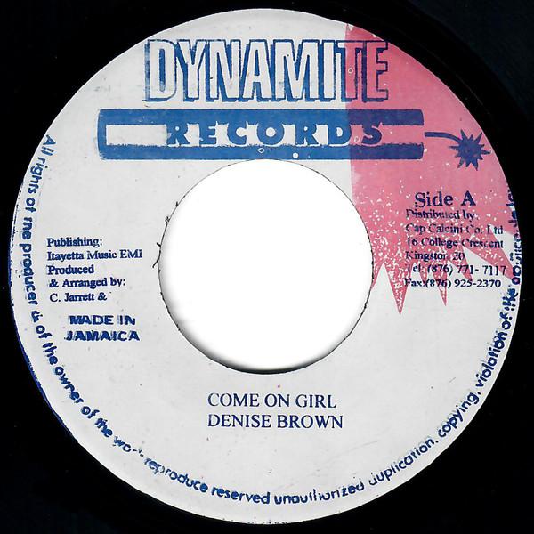 

7inch Record DENNIS BROWN Come On Girl NONE Dynamite Record Jamaica Reggae Ska Dub Used