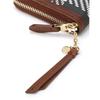 Daks Brown Tartan Check Leather Mixed Zip Long Wallet Dcwa6f210w2