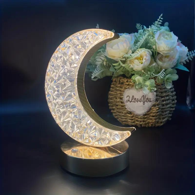 Enchanting Moon Star Table Lamps Crystal Acrylic Touch Night Lights for Bedroom Decor Unique Gift Idea