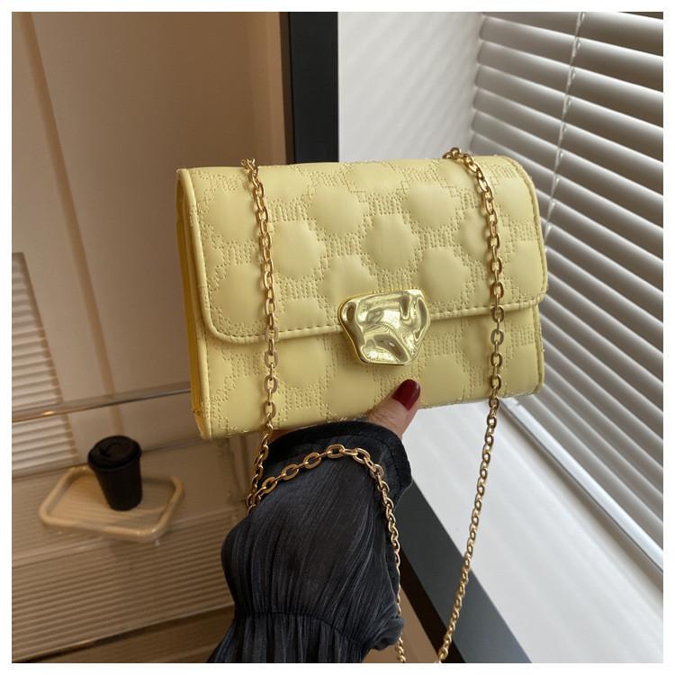 Simple Chain Korean Style Chic 2023 Autumn New Leisure Single Shoulder Diagonal Small Square Women's Bag