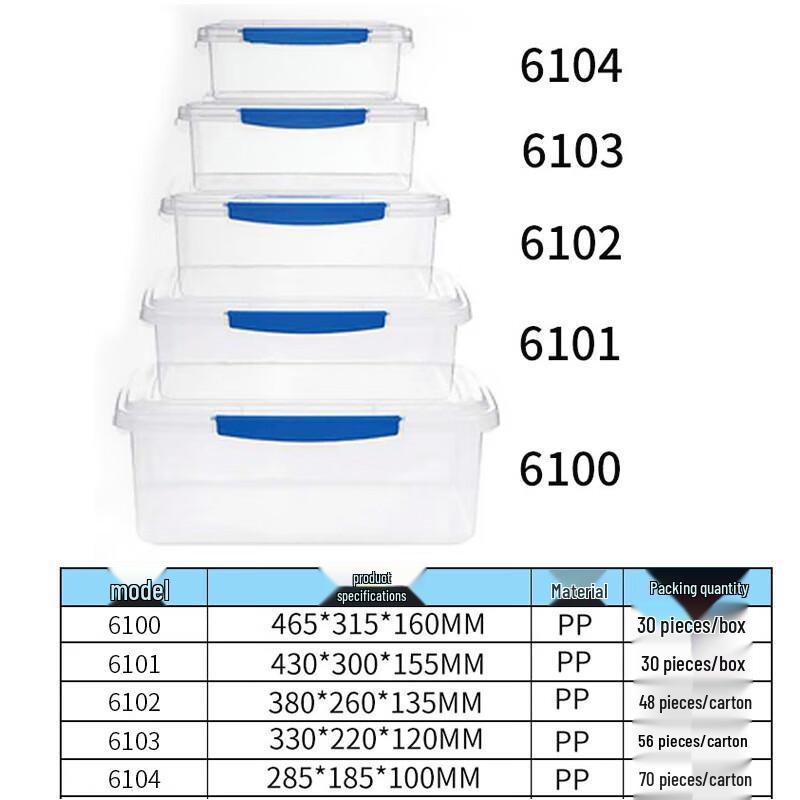 Wuhe Extra Large Square Airtight Food Storage Container