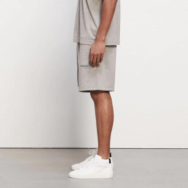 Fear of God Essentials Reflective Logo Drawstring Sweatshorts Unisex Bottoms Heather-Oat 0160250500081260