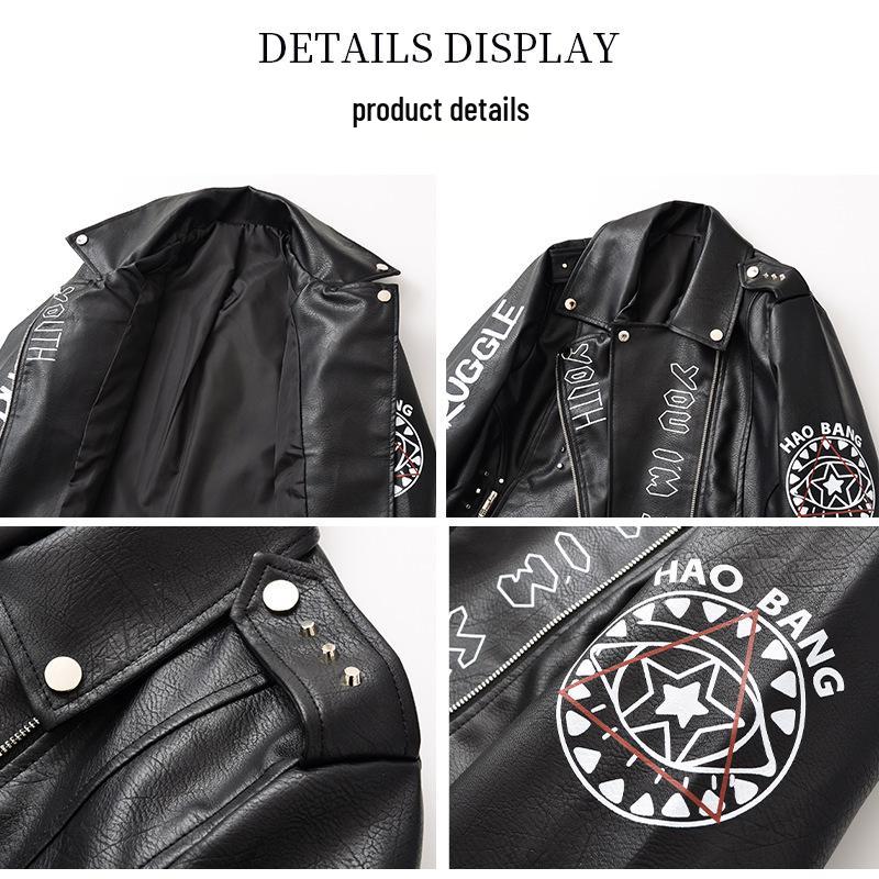 Damen Motorradjacke 2025 Slim Fit aus PU-Leder - Koreanischer Stil Revers Outerwear