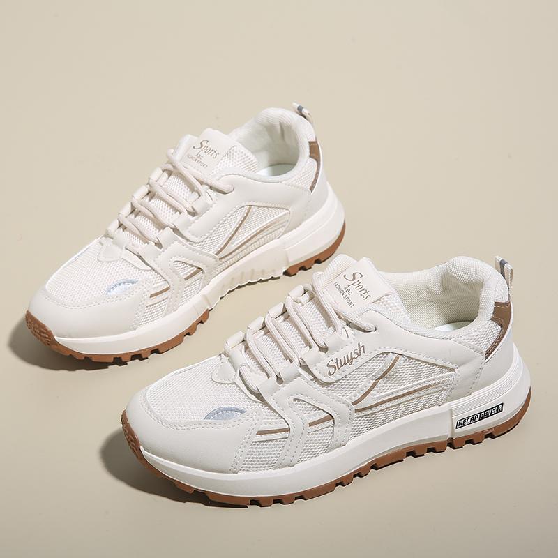 

Женские повседневные кроссовки на шнуровке, легкие кроссовки с мягкой подошвой для бега для женщин, спортивная обувь из сетки с толстой подошвой, дышащая 35 хаки