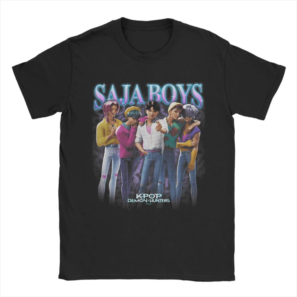 Saja Boys Movie K Pop Demon Hunters Men Women T-Shirt Beach Fashion T-Shirts Cotton O Neck Oversized Clothing Streetwear Tshirt