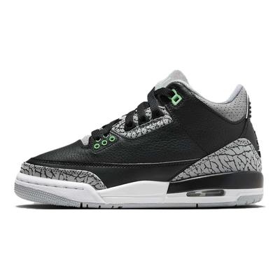 Air 3 Retro GS Green Glow Kids Sneakers Black Wolf-Grey White DM0967-031