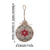 New Christmas Linen Pendant Printed Five-pointed Star Christmas Tree Shopping Mall Decoration Small Pendant