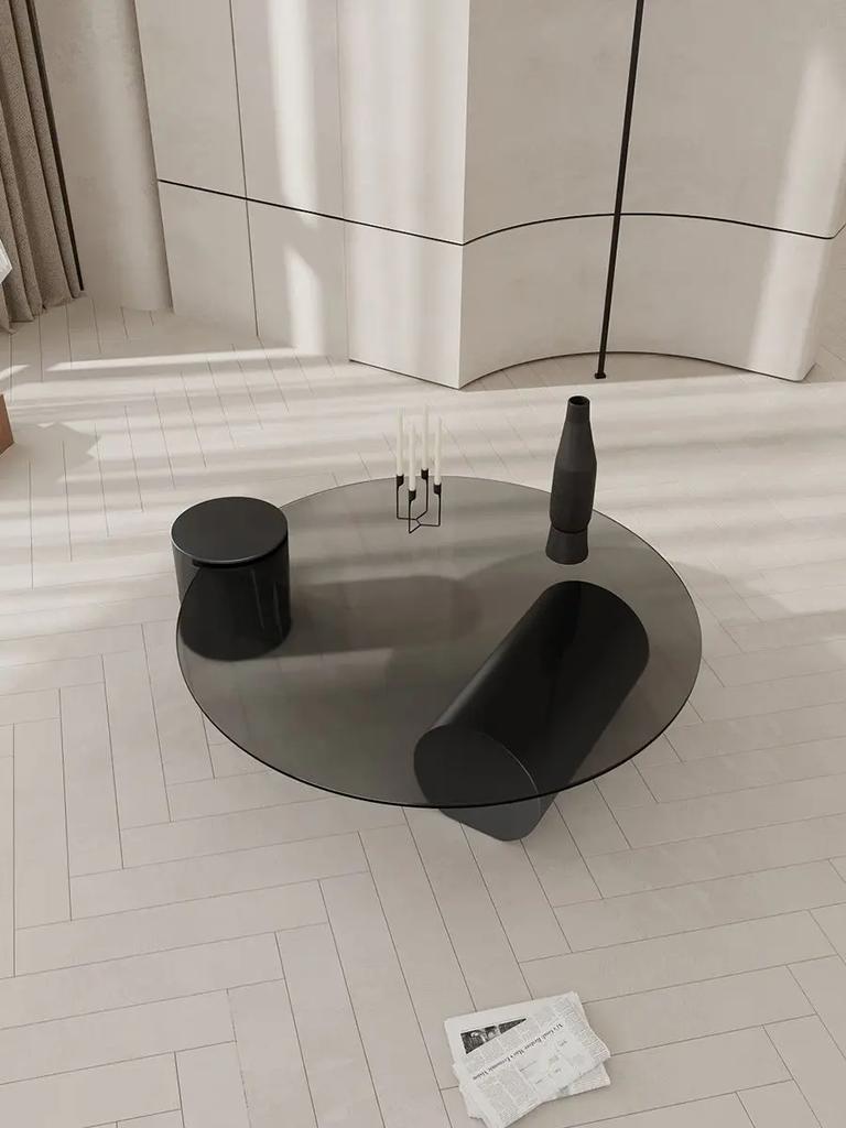 Minimalist Italian Coffee Table Living Room Decoration Designer Round Side Table Center Service Meubles Postmodern Furniture