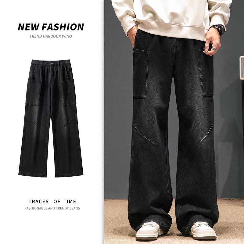 NASA NOAH Men's Retro Straight-Leg Denim Work Pants