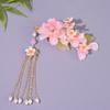 1pair of Hanfu Soft Pink Glazed Petal Hairpin Headgear, Daily Hair Side Clip To Dress Up Hair Accessories, Fresh and Soft Accessories