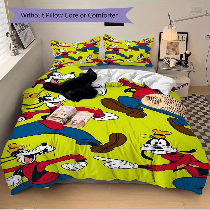 3pcs Goofy Pattern 1 Cover+2 Pillowcases, Pillow Inserts Not Included, Machine Washable, All-Season Use, Teen and Adult Rooms123