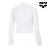 Alena Initial Leisure Crop Zip-Up Rash Guard A4Bl1Pq03Wht