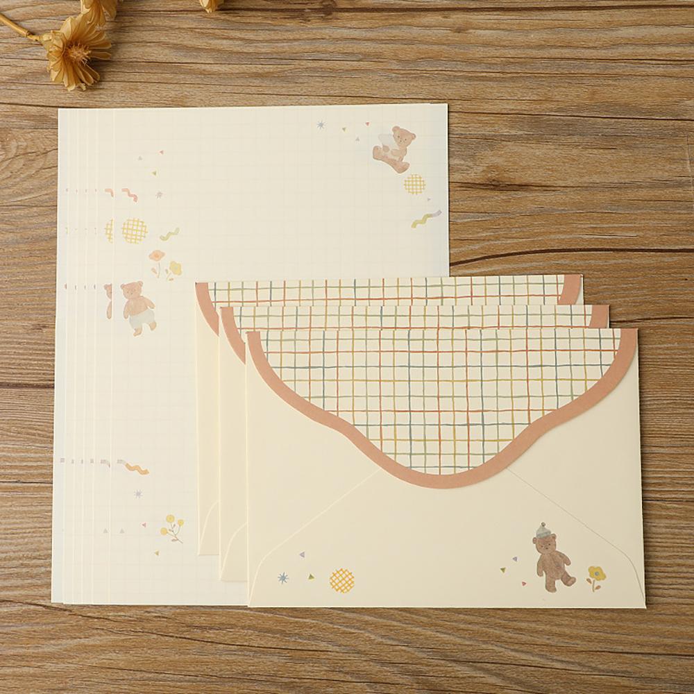 

Creative and Beautiful Japanese A5 Graffiti Letter, Exquisite and Cute Cat Set, Western style Small Envelope, Gift for People коричневий