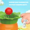 Colorful Carrot Balance Tower Toy Fun Family-Friendly Interactive Desktop Game for Youngsters,Plastic Rabbit Vegetable Stackable Tower with Green Base