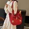 Large Capacity Tote Bag Women's Casual Versatile Bow Seaside Beach Bag