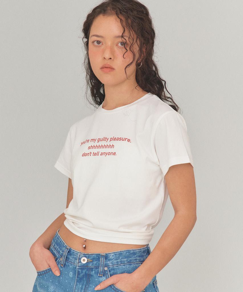 LOTSYOU Lotsyou_Guilty Pleasure Baby T-Shirt Ivory
