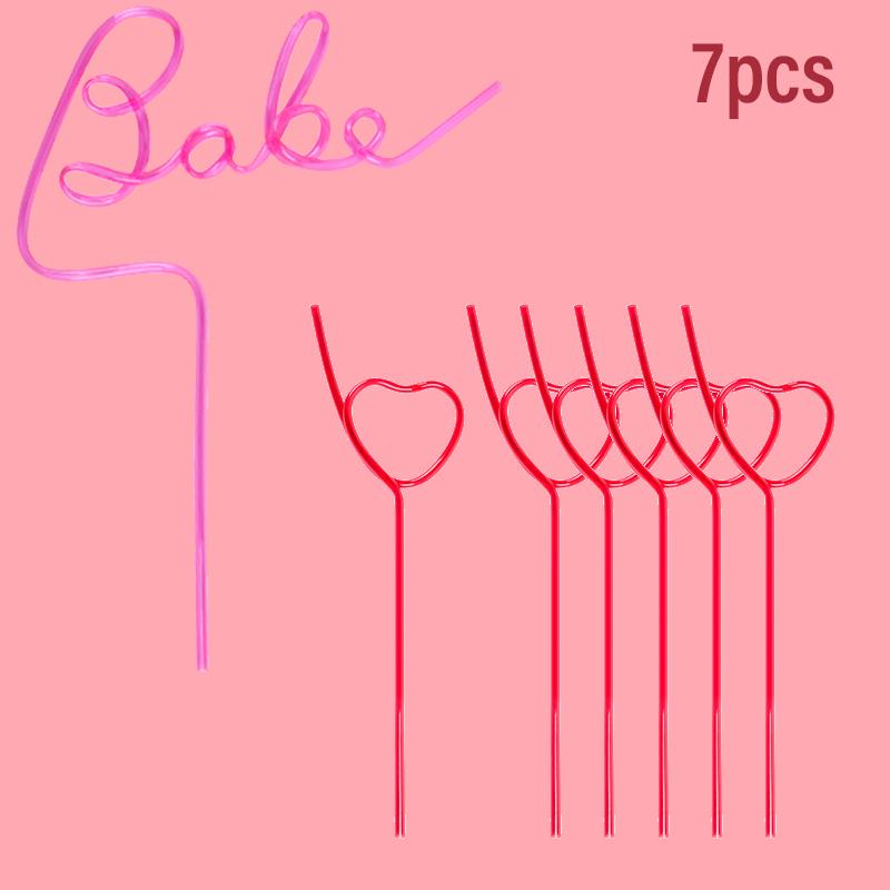 

1set Bride To Be Straw Set Wedding Decoration Love Heart Drinking Straws Bachelorette Hen Party Supplies Team Bride Gift