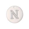 CARLIDANA Initial Alphabet Charms Gold Plated High Quality Stainless Steel Chunky Bubble 26 Letter Pattern Pendant Gift Jewelry